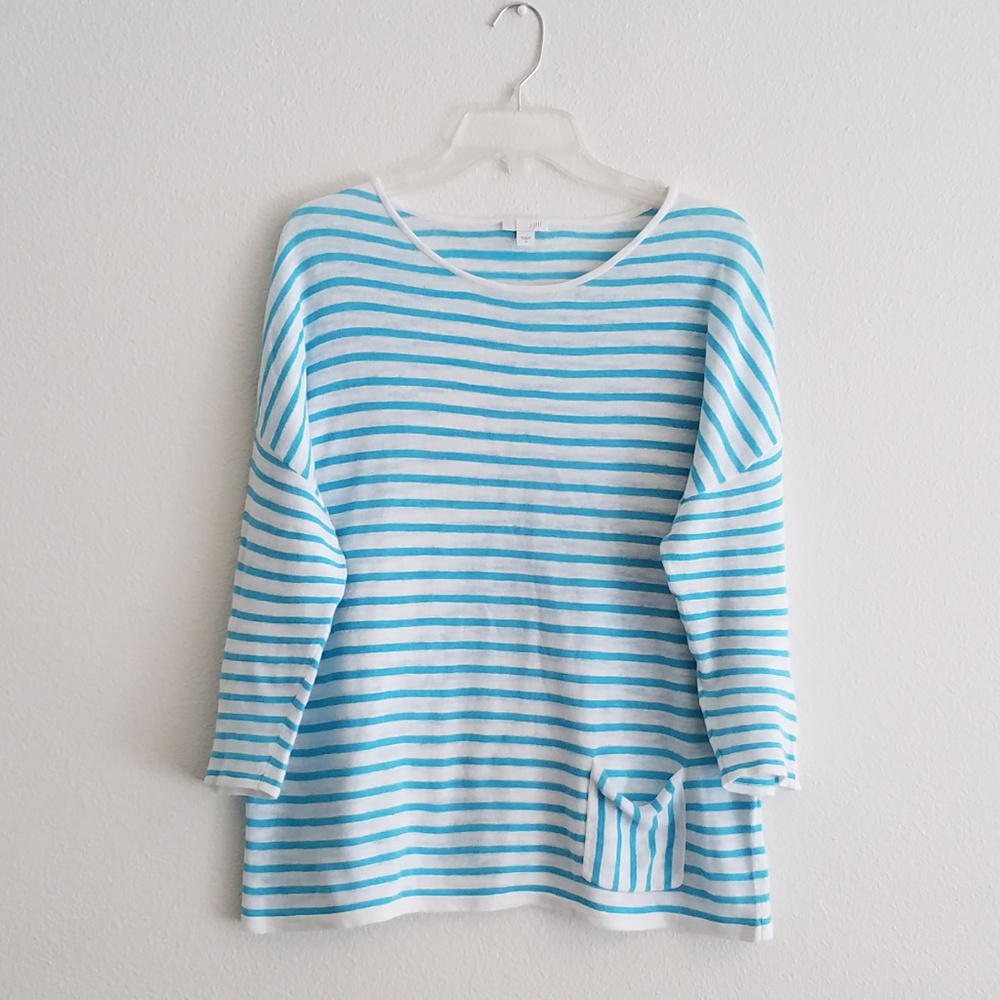 J. Jill Linen PinStripe Top